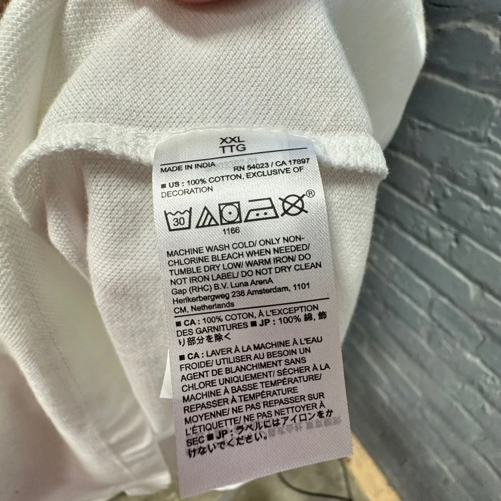 Banana Republic XXL Polo White Organic Cotton Pique Luxury Preppy Heritage NWT